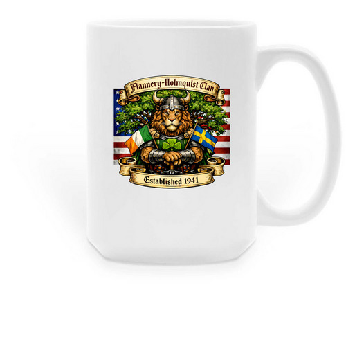 Flannery Reunion Cup 2026, a White Large Coffee Mug
