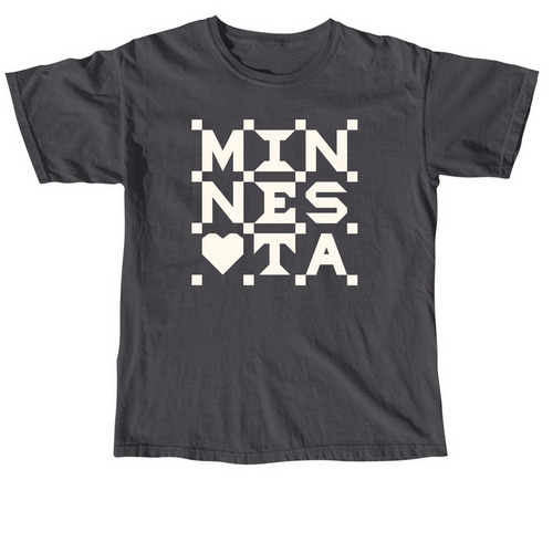 MN Quilt Tee, a Graphite Comfort Colors Unisex Tee