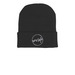 New Life Hats, a Black Printed Cuffed Beanie
