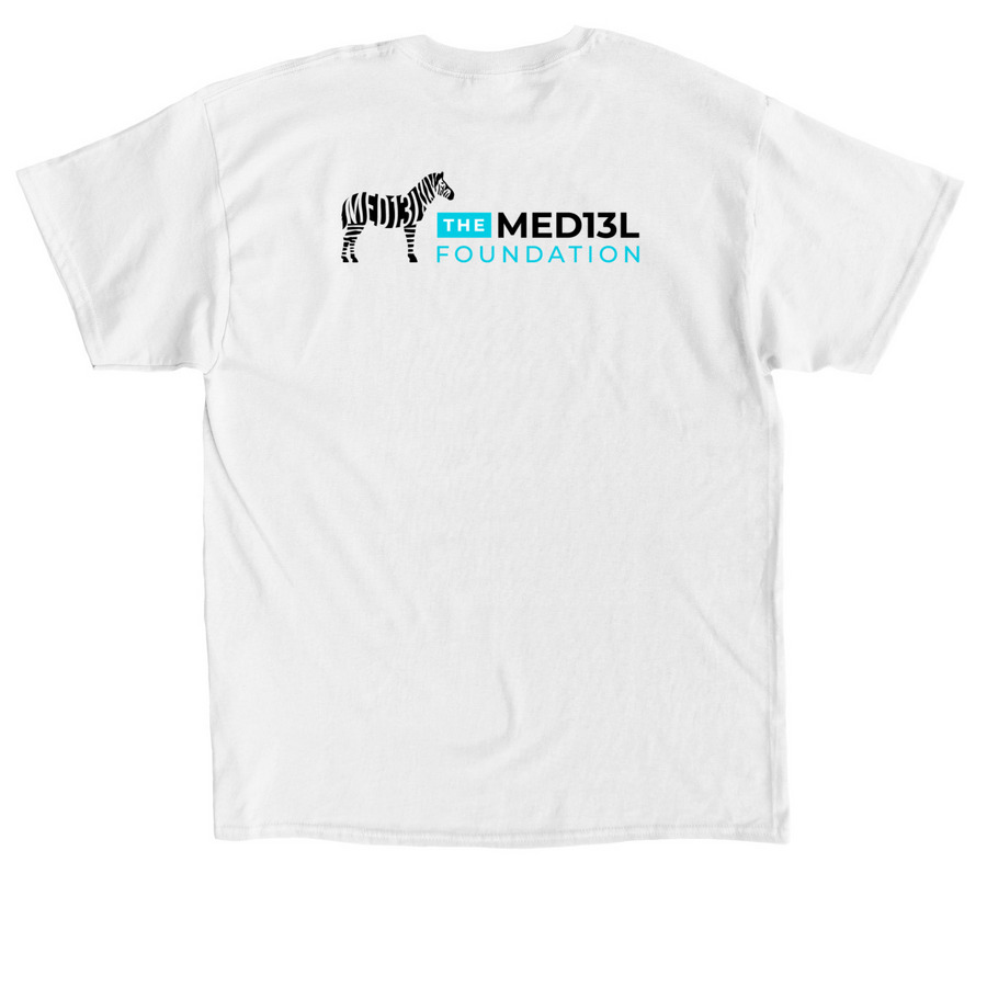 MED13L Classic, a White Classic Unisex Tee (back-view)