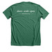 Bolton Street Classic Tee, a Heather Grass Green Premium Unisex Tee (back-view)
