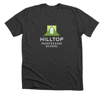 Hilltop Shirt w/ Front and Back Design, a Dark Grey Heather Premium Unisex Tee
