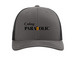 Trucker Hats, a Charcoal/ Black Printed Snapback Trucker Cap