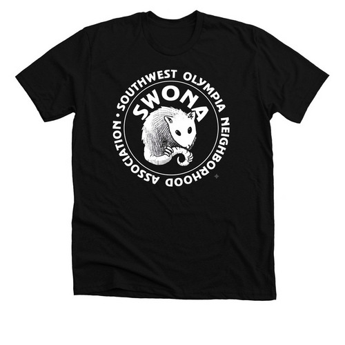 Classic SWONA Logo, a Solid Black Blend Premium Unisex Tee