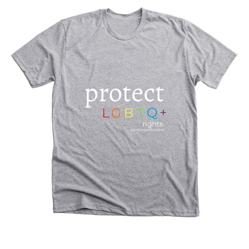 protect lgbtq+ rights, a Athletic Heather Premium Unisex Tee