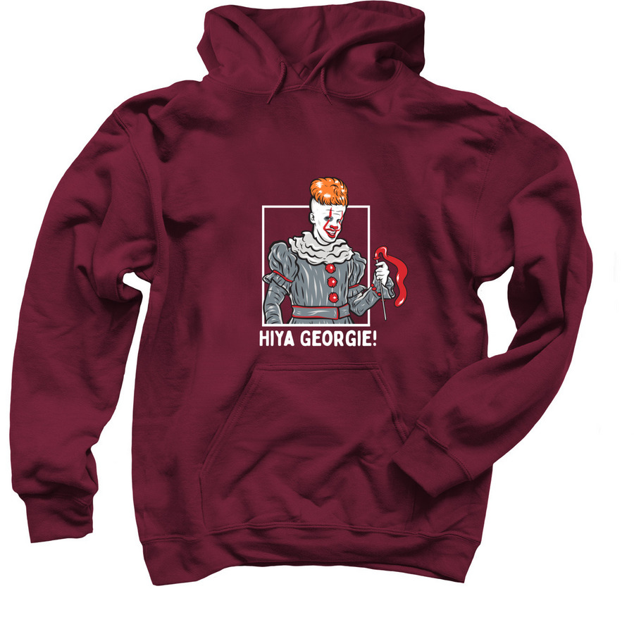 Hiya Georgie Apparel!, a Maroon Pullover Hoodie