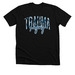 Le Bonheur: camo blue trauma, a Solid Black Blend Premium Unisex Tee