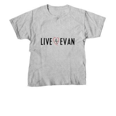 Live4Evan Heart Warrior Shirts - YOUTH, a Sport Grey Youth Unisex Tee