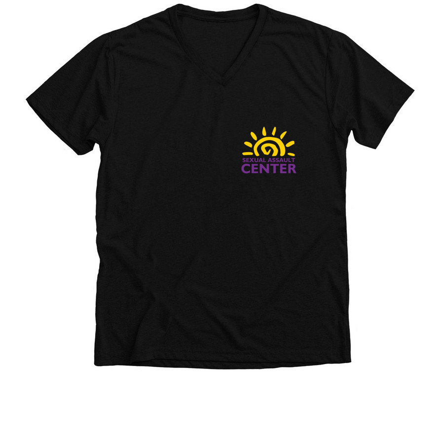 The Healing Starts Here (white logo) Tops, a Solid Black Blend Premium V-Neck Tee