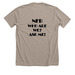 Who are We? NFB, a Heather Stone Premium Unisex Tee (back-view)