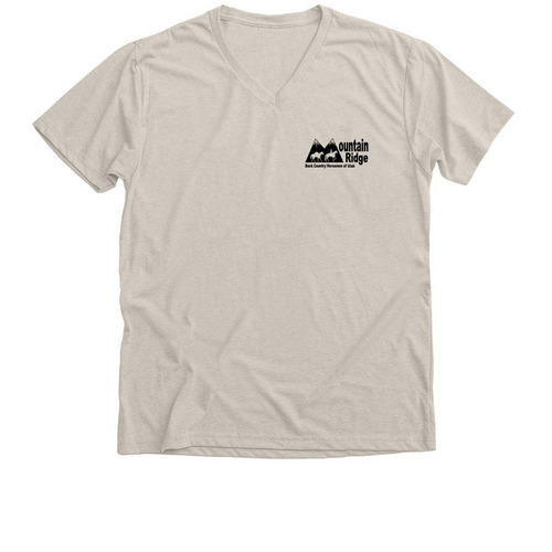 BCHU Mountain Ridge Merch, a Heather Dust Premium V-Neck Tee