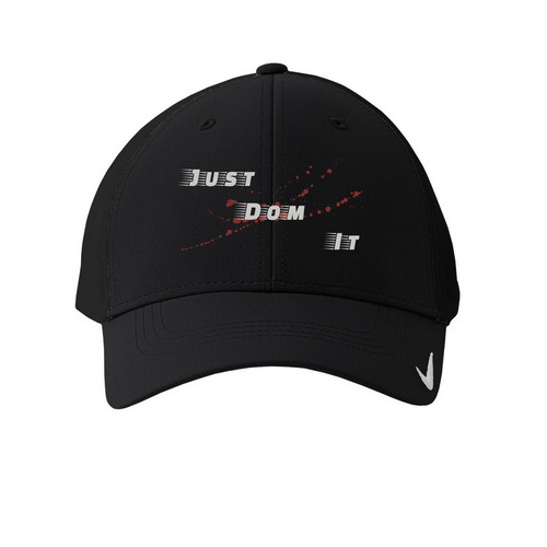Just DOM it, a Black Printed Nike Dri-FIT Legacy Performance Cap