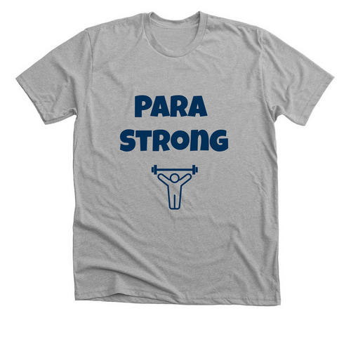 Para-Strong, a Athletic Heather Premium Unisex Tee