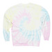 Not All Disabilities Are Visible, a Sunset Swirl Tie Dye Crewneck Sweatshirt (back-view)