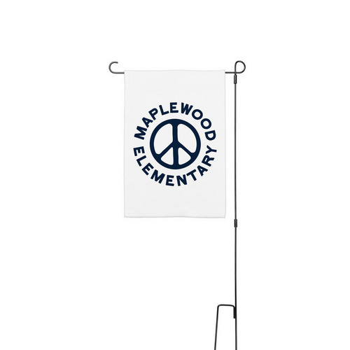 Maplewood Yard Flag with Stake, a White 12" x 18" Yard Flag with Stake