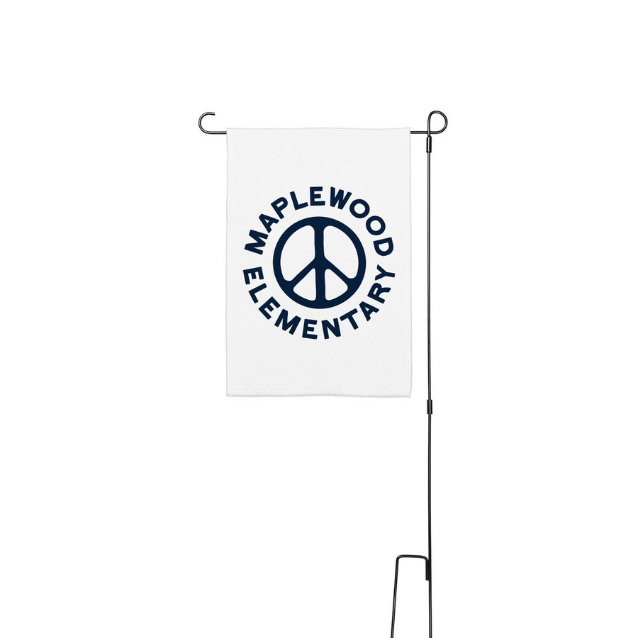 Maplewood Yard Flag with Stake, a White 12" x 18" Yard Flag with Stake