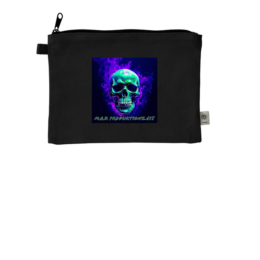 MAD pouch!!!!!, a Black 9"x7" Hemp Blend Pouch