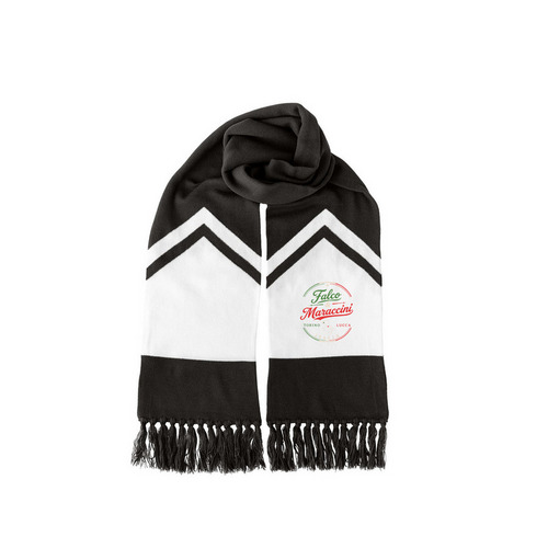 Falco & Maraccini ? Scarfs ??, a Black/ White Two-Tone Gameday Scarf