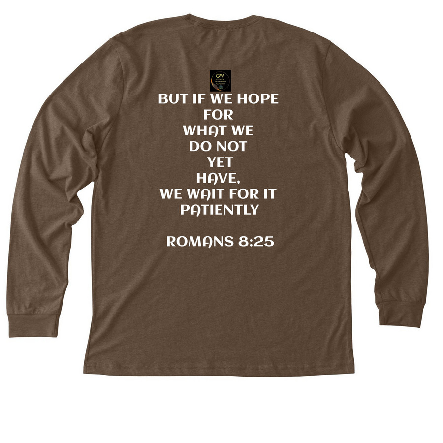 He Who Finds A Wife, a Heather Brown Premium Long Sleeve Tee (back-view)
