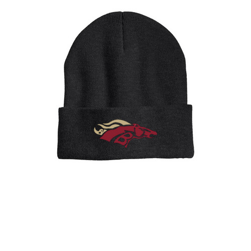 Winter Hats, a Heather Charcoal Printed Cuffed Beanie