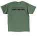RBR JL'S CAPT. RAYNER, a Military Green Classic Unisex Tee (back-view)