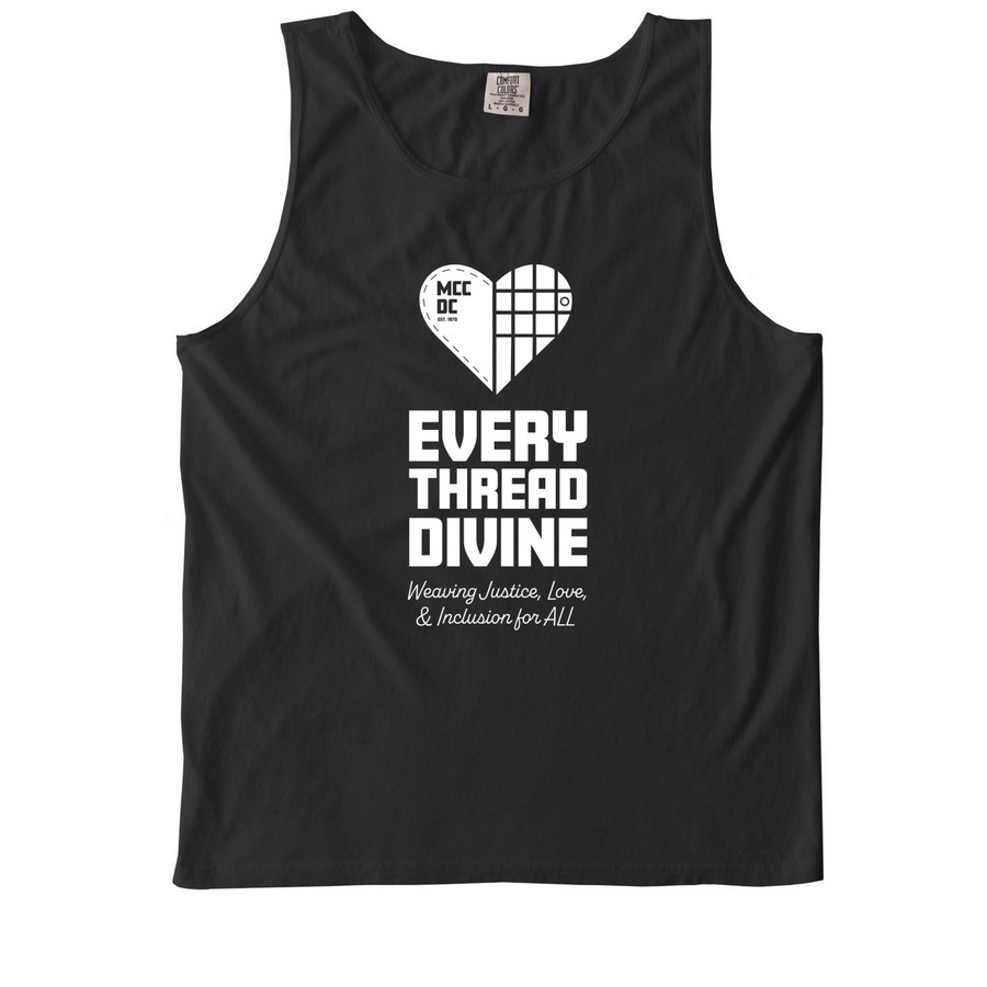 Love Every Neighbor - Dark '26, a Black Comfort Colors Tank Top