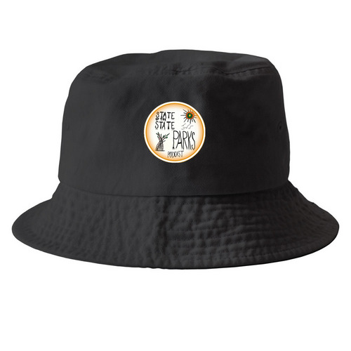 Hats!, a Black Printed Bucket Hat