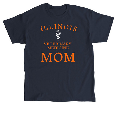 UIUC Vet med MOM, a Navy Classic Unisex Tee