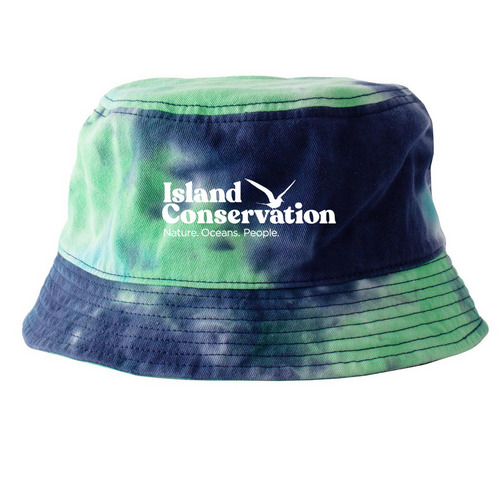 Island Conservation Tie Dye Bucket Hat!, a Ocean Printed Tie Dye Bucket Hat