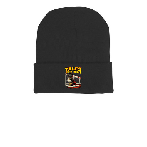 Huntington Haunted Forest #5, a Black Printed Cuffed Beanie