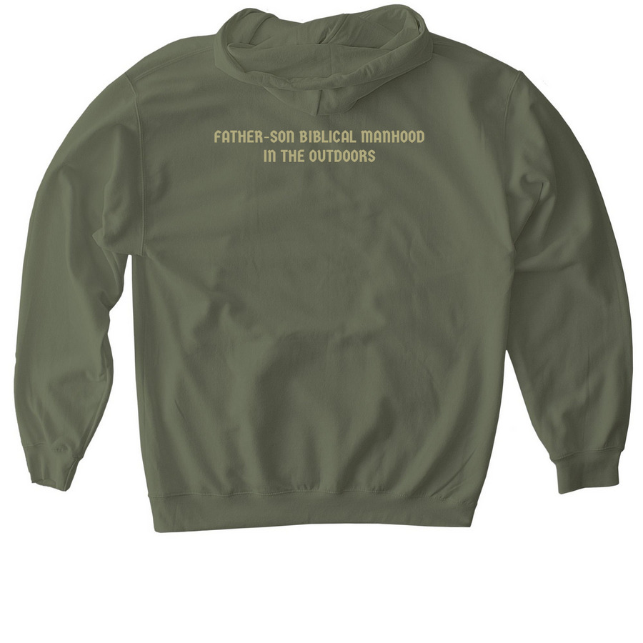 Sweatshirts - Green, a Military Green Gildan Softstyle Pullover Hoodie (back-view)