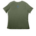 It's Called Balance, a Military Green Women's Relaxed V-Neck Tee (back-view)