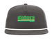 Gator stripes hat, a Charcoal/ White Printed Umpqua Snapback Cap