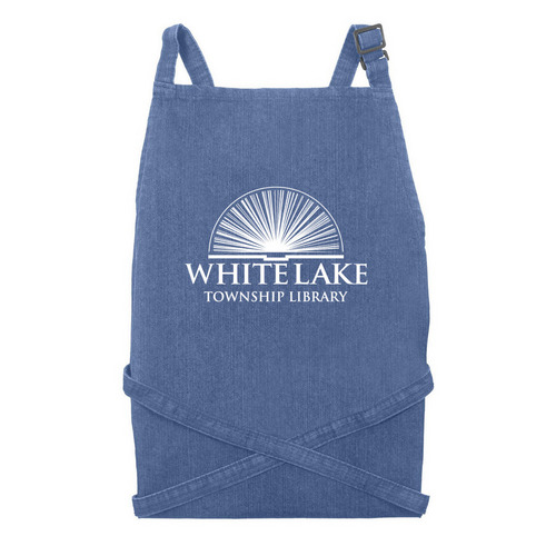 WLTL Apron, a Denim Blue Recycled Denim Bib Apron