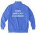 Assembly Sport Yellow, a Flo Blue Comfort Colors Quarter Zip Pullover (back-view)