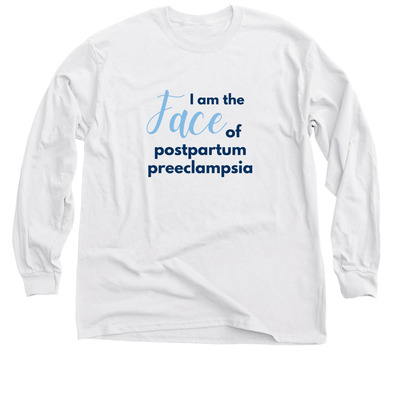 Postpartum Preeclampsia Survivor Shirt, a White Classic Long Sleeve Tee