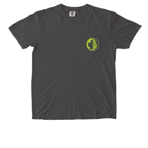 Grey and green pocket tee, a Pepper Comfort Colors Pocket Tee