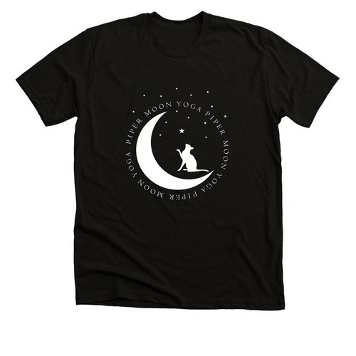 Piper and the Moon, a Solid Black Blend Premium Unisex Tee
