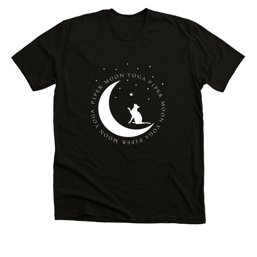 Piper and the Moon, a Solid Black Blend Premium Unisex Tee