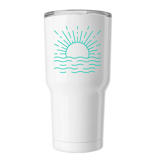 Summer Vibes, a White Insulated Tumbler