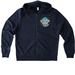 Zip Up & Support Your Local Library., a Night Sky Navy Allmade Organic French Terry Zip Up Hoodie