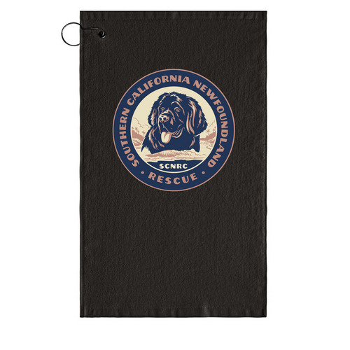 Newfie Drool Towel, a Black Golf Towel