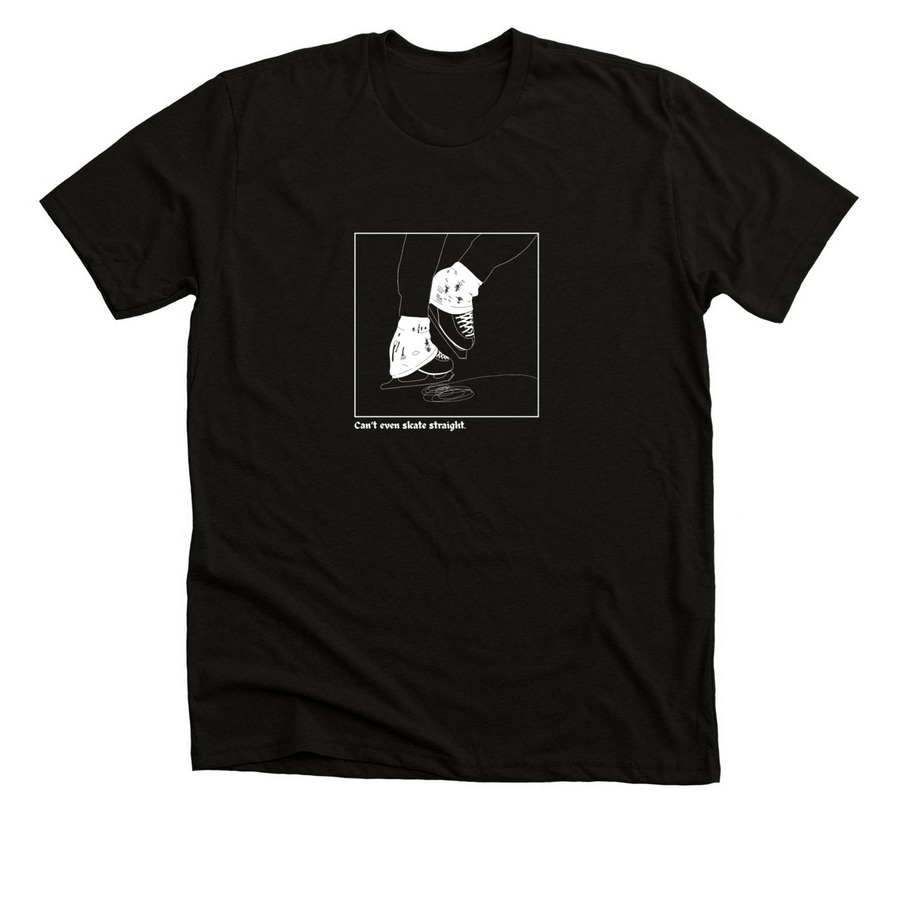 Can't even skate straight. - @eileenskating, a Solid Black Blend Premium Unisex Tee