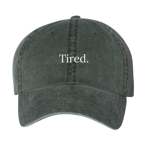 Tired cap, a Forest Printed Pigment Dye Baseball Cap