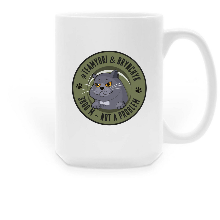 TeamYuri and Brynchyk - 3800 meters, a White Large Coffee Mug