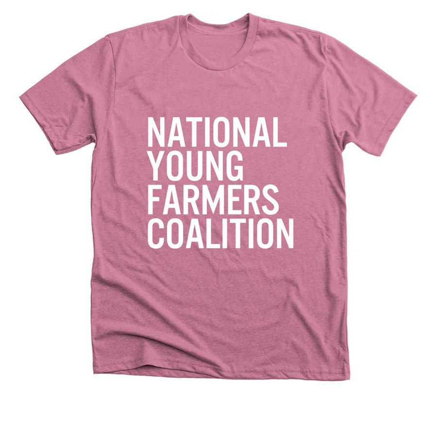Young Farmers Classic Tee, a Heather Mauve Premium Unisex Tee