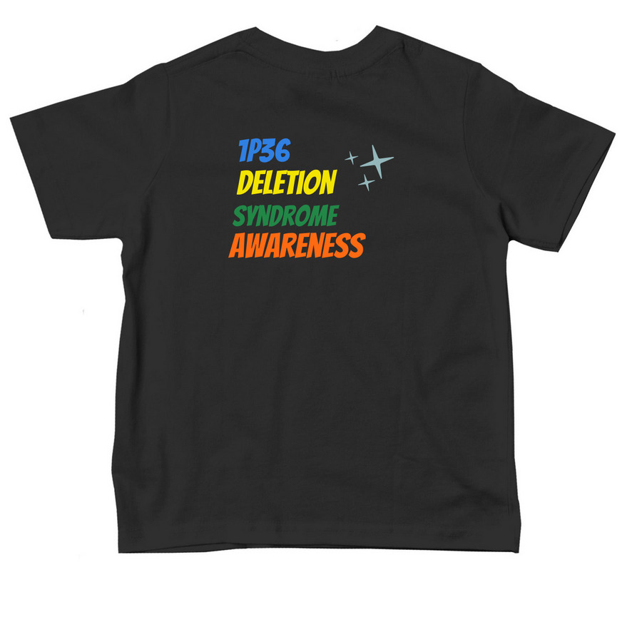 Addis crew, a Black Toddler Tee (back-view)