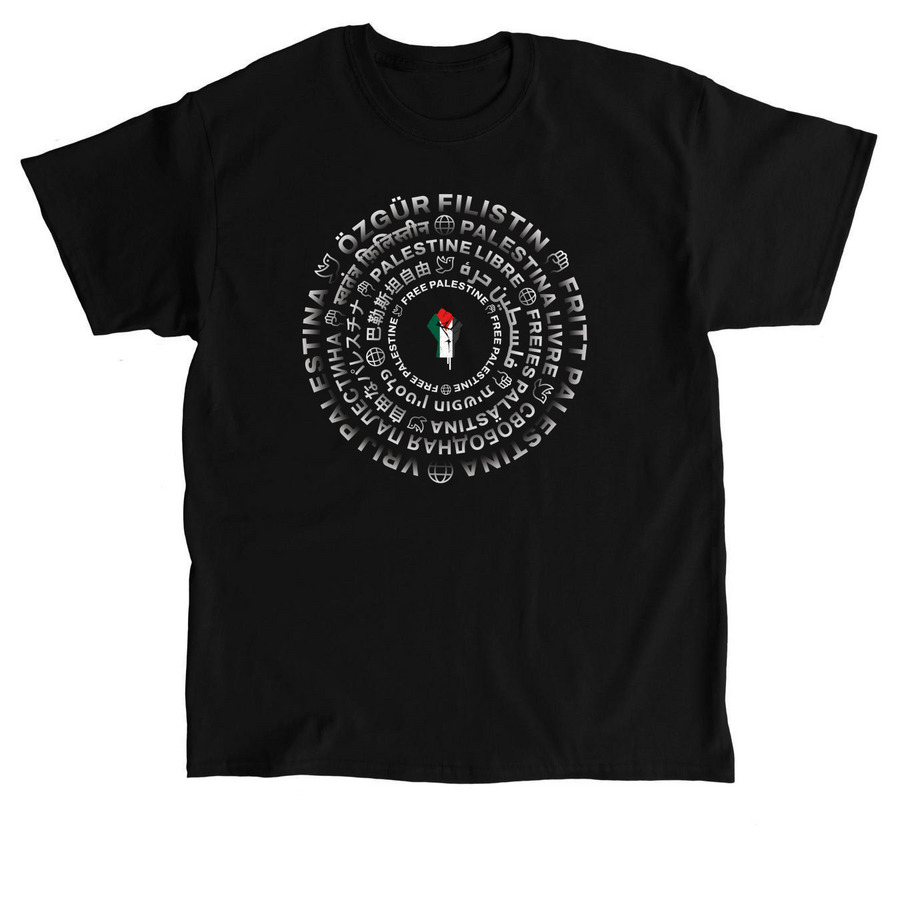 RZV Studio - The World for Palestine, a Black Classic Unisex Tee