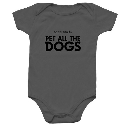 Life Goal Onesie, a Charcoal Infant Onesie