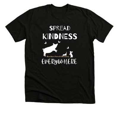 Spread Kindness Simply, a Black Heather Premium Unisex Tee